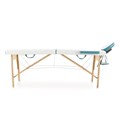 Массажный стол складной деревянный Med-Mos JF-AY01 (PW2.20.13A) 2-х секционный (светлая рама) PW2.20.13A